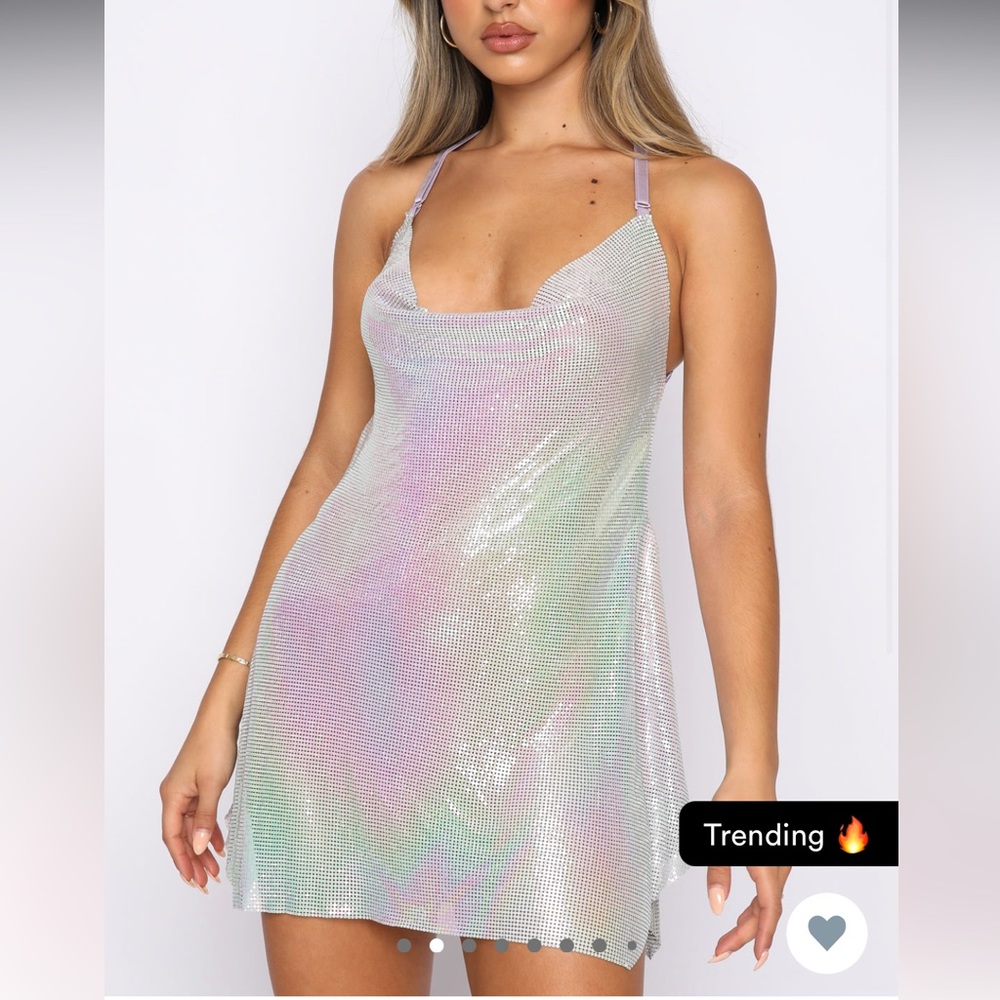 Whitefox Boutique Pink Beaded Dress